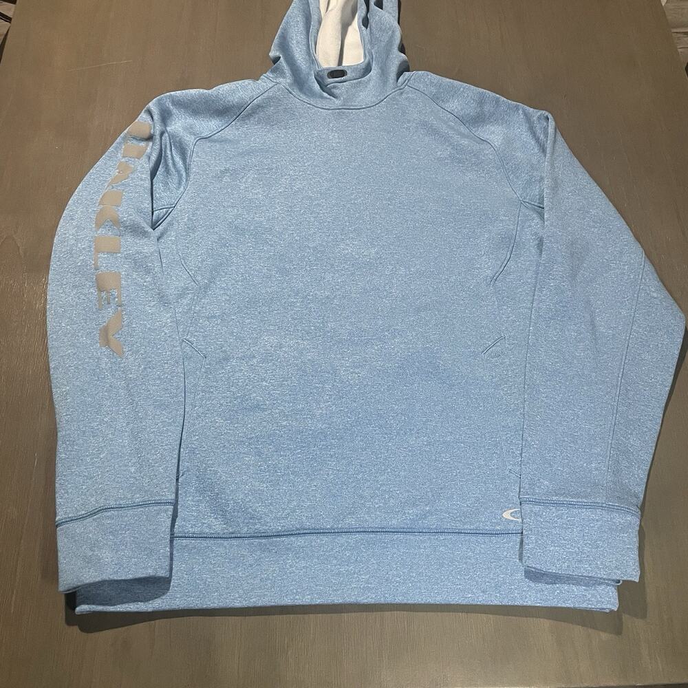 Oakley Mens Size XL Hoodie Pullover Light Blue Regular Fit Athletic 2015